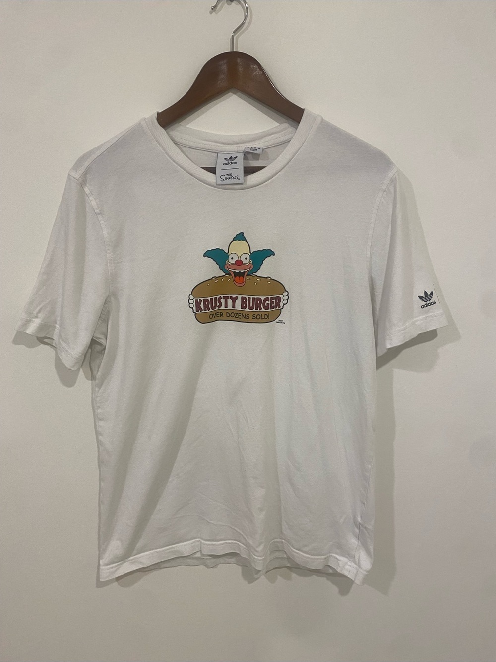 Adidas White Krusty Burger Graphic Short Sleeve Tee - Picture 2 of 7